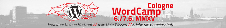 WordCamp Köln 2015 Banner